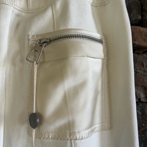 AZ FACTORY NWT ORGANIC COTTON SEACELL BLEND FLARE PANTS WHITE | Size L - Picture 9 of 14